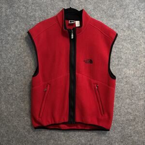 Vintage North Face Vest Mens Medium Fleece Full Zip Made USA Outdoor Hiking 90s